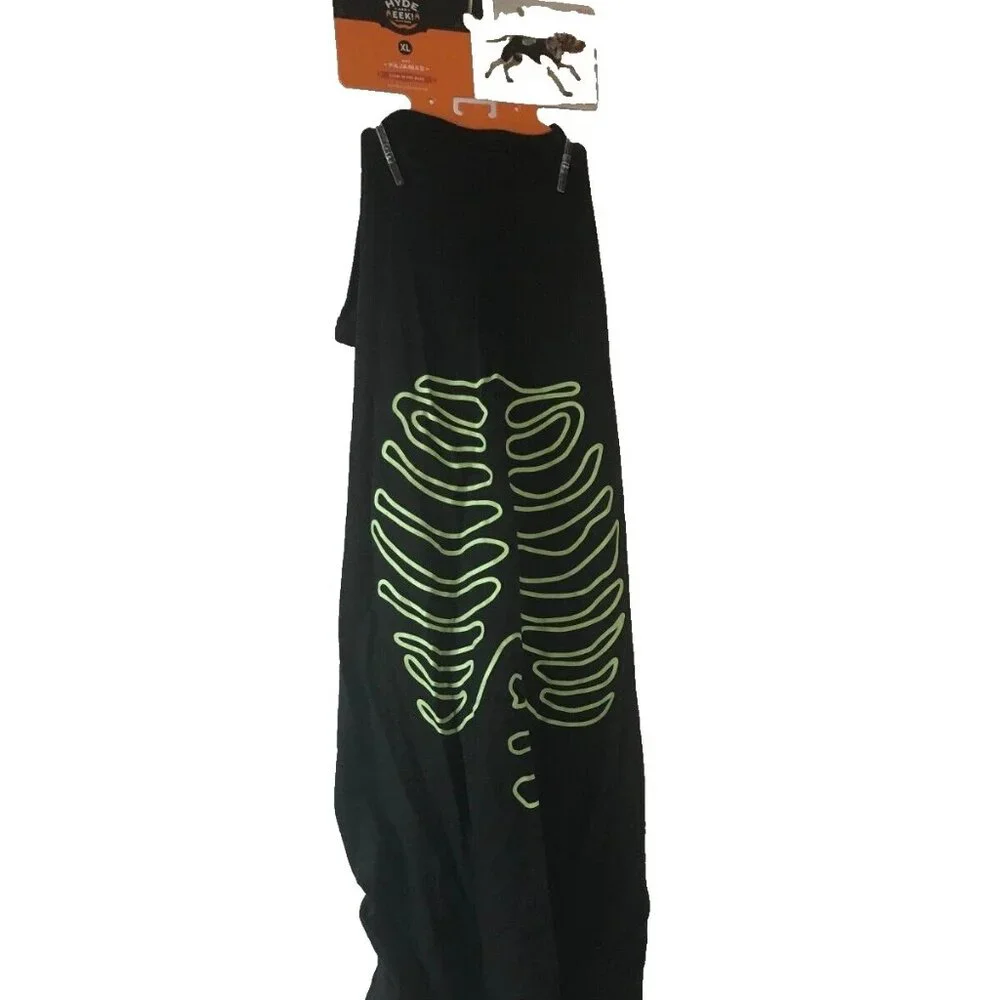 Pet Clothing Bundle | Skeleton Costume XL, Glow-in-the-Dark & Christmas Bandanas